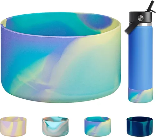 Vista 27 de WK IEASON Funda protectora de silicón base para botella de Hydro Flask de boca ancha/boca estándar, protector de fondo de silicón antideslizante