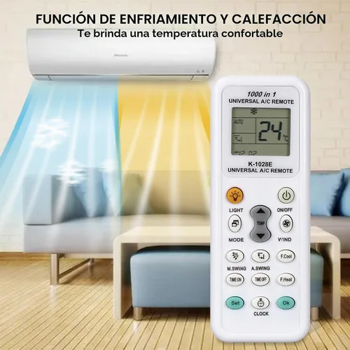 Vista 3 de K-1028E Control remoto universal de aire acondicionado para LG, Midea, Fujitsu, Panasonic, Samsung Air Condition, 1000 en 1 controlador de A/C