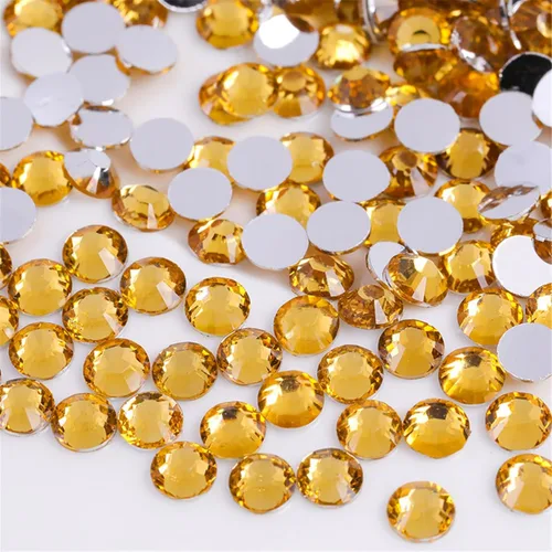 Vista 35 de 3000 unidades de diamantes de imitación termoadhesivos SS6 de 2mm con parte posterior plana, gemas de cristal de vidrio transparente redondas
