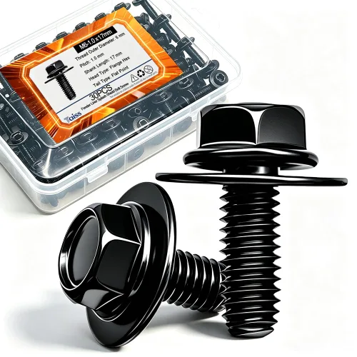 Vista 10 de Taiss 30 tornillos M4.2-0.056x0.787 in para protección contra salpicaduras compatibles con múltiples modelos bajo las marcas Ford y Chevrolet