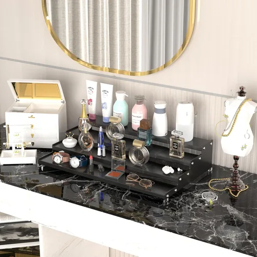 Vista 4 de Jojocross Organizador de especias expandible de 4 niveles para gabinete de cocina, diseño moderno y estante de almacenamiento antideslizante que