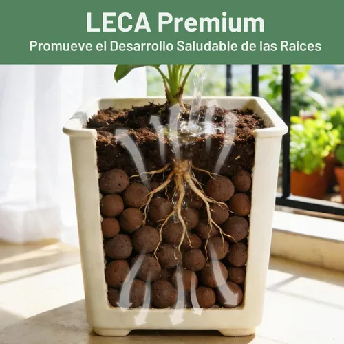 Vista 3 de Halatool - Guijarros de arcilla de leca de 2 libras para plantas, bolas hidrográficas de 0.157 a 0.630 pulgadas