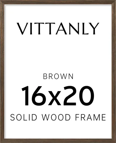Vista 216 de Vittanly - Marco de fotos de 4 x 6 pulgadas de madera maciza con plexiglás, incluye paspartú de 3,5 x 5, para colgar en la pared o poner sobre una