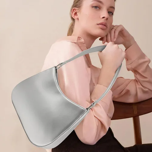Vista 2 de PS PETITE SIMONE Alicia - Bolsos pequeños de hombro para mujer, mini-monedero hobo bolsos de cuero para mujer