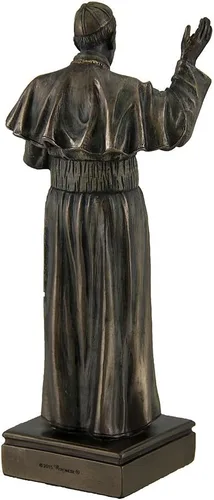 Vista 3 de Zeckos Estatua decorativa bronceada del obispo de Roma del Papa Francisco