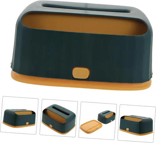 Vista 4 de Alipis Caja de pañuelos de almacenamiento multifuncional Contenedores prácticos para decoración del hogar