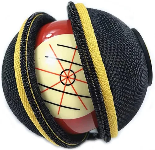 Vista 5 de CUEELF Estuche de bola de taco con clip para fijar bolas de taco de billar, bolsa de bola de transporte para taco