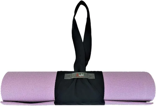 Vista 6 de Roll Up & Carry Portabicicletas plegables para esterilla de yoga – Poner y quitar al instante – Diseño innovador patentado – Material ligero lavable