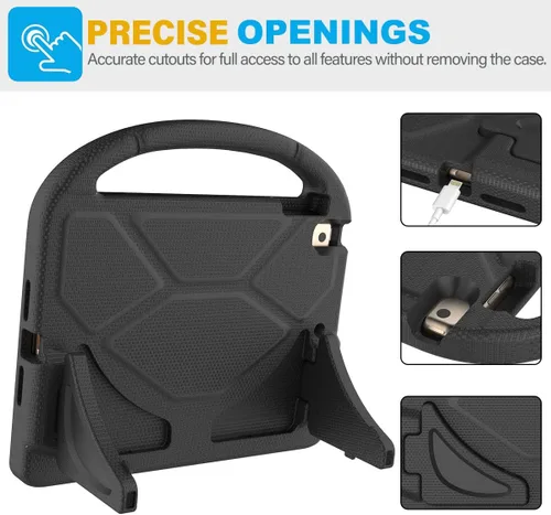 Vista 6 de SUPLIK Funda para niños para iPad 5ª/6ª Generación (9.7 pulgadas, 2017/2018), iPad Air 2/1 & Pro 9.7 con protector de pantalla, cubierta protectora