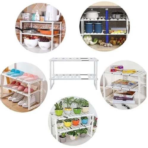 Vista 2 de Estante Organizador Multifuncional Almacenamiento Ajustable