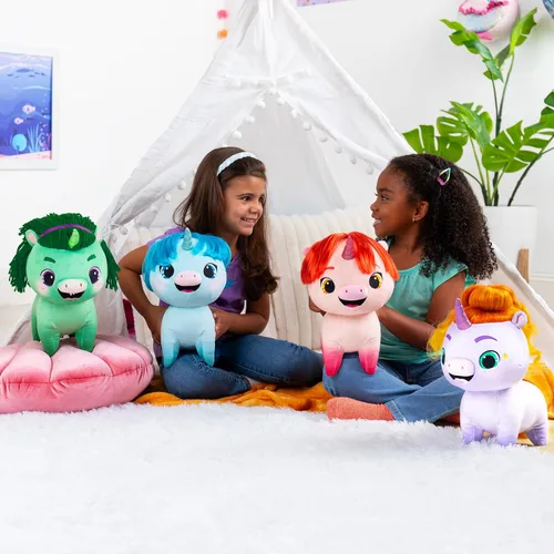 Vista 6 de Not Quite Narwhal Juniper Pom Pom Dazzlerump - Peluche de 12 pulgadas, material suave para abrazar, gran juego para el cabello