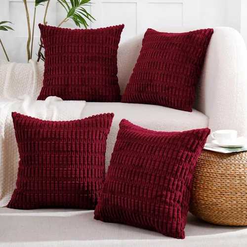 Vista 11 de All Smiles - Juego de 4 fundas de almohada decorativas negras de 16 x 16 pulgadas para decoración rústica de estilo casa de campo, funda de cojín