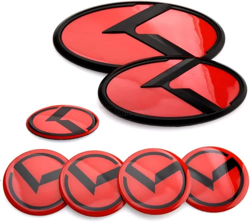 Vista 7 de 7PCS Emblema K Vintage Compatible con Insignia Delantera Trasera para Accesorios de Auto (Negro)