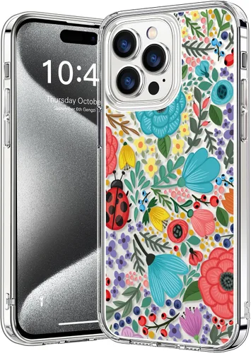 Vista 19 de bicol - Funda protectora a prueba de golpes para iPhone 15 Plus, funda delgada de acrílico transparente y diseños modernos para niña y mujer, 6.7
