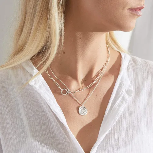 Vista 3 de gorjana Womens Parker Paperclip Link Chain Necklace 18k Gold or Silver Plated Chunky Clasp