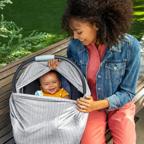 Vista 2 de Munchkin® Brica® XtraGuard™ 5 en 1 asiento de coche y funda de lactancia, color gris
