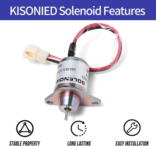 Vista 5 de 119653-77950 Solenoide de apagado de combustible 1503ES-12S5SUC5S Woodward M806808 para John Deere 790 990 2020 2030 2030A 2210 Yanmar 3TNE84 3TNE88