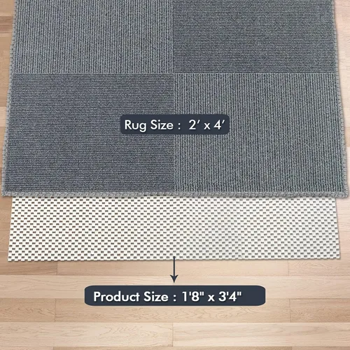 Vista 9 de Almohadillas Antideslizantes para Alfombras de Área, Agarraderas Antideslizantes para Alfombras 2x4 Pies, Almohadilla Extra Gruesa Anti-Deslizante