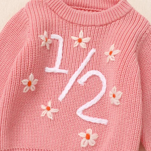 Vista 74 de Suéter de primer cumpleaños para bebés y niñas de un año de edad, sesión de fotos, otoño e invierno