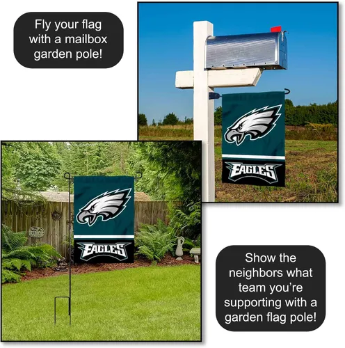 Vista 4 de Bandera de jardín de doble cara de los Philadelphia Eagles