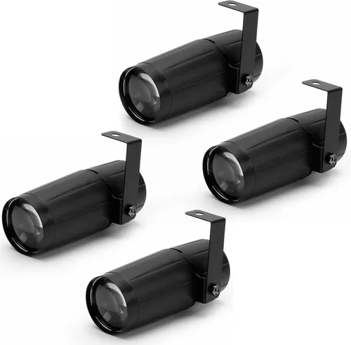 Vista 13 de U`King Pinspot Light RGBW 10W LED Beam Pin Spot por DMX 512 Proyector controlado activado por sonido para espejo, fiesta, boda, DJ, discoteca
