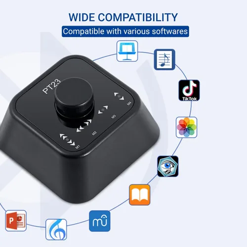 Vista 5 de Page Turner - Pedal giratorio de página de música recargable, Bluetooth, compatible con iOS, Android, sistema (negro)