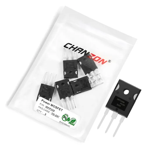 Vista 33 de Chanzon 2N60 TO-220AB NMOS MOS N-Channel Power MOSFET Transistor, alto voltaje y corriente nominal, (paquete de 10 unidades)