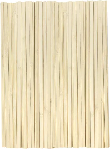Vista 8 de Palitos de madera de 15.7 pulgadas para manualidades, palos de bambú natural extra largos que se pueden curvar, palos de bambú natural fuertes, 100