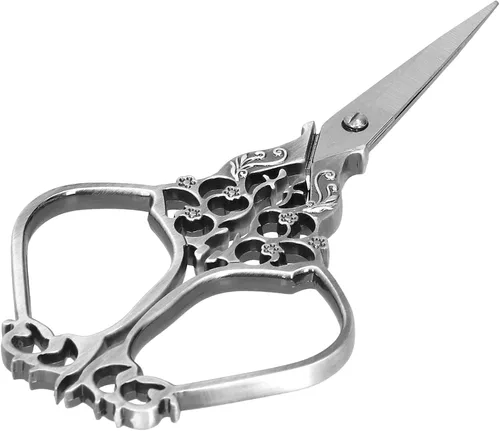 Vista 5 de DIY Sewing Scissors Embroidery Vintage Classical Needle Art Work Craft CollectionBronze (Silver)