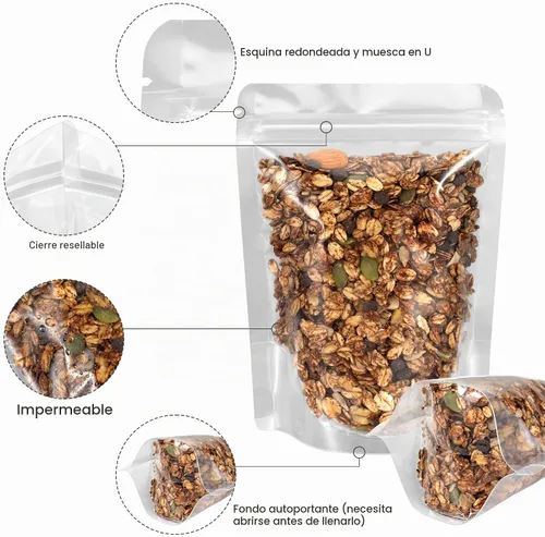 Vista 5 de Paquete de 50 bolsas transparentes resellables para pequeñas empresas (3.9 x 5.9 pulgadas) La cremallera termosellable se levanta los bolsos