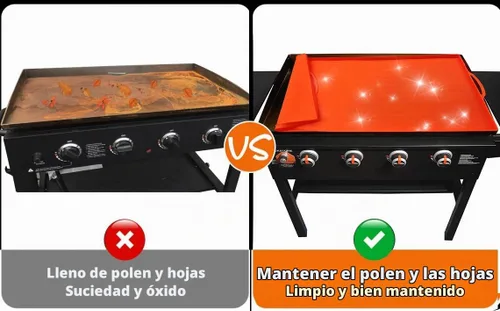 Vista 7 de Tapete protector de silicona para plancha compatible con la plancha de fuego de Camp Chef de 14 x 16 pulgadas, alfombrilla de silicona resistente