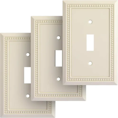 Vista 46 de Henne Bery Sunken Pearls - placa decorativa de pared, placa decorativa de pared, tapa de salida de la placa del interruptor, aleación de zinc sólida