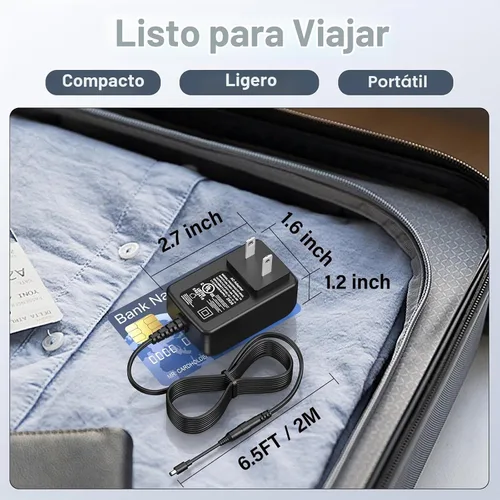 Vista 6 de Cargador de 18 V compatible con altavoz Echo de 3ª 4ª generación con Alex