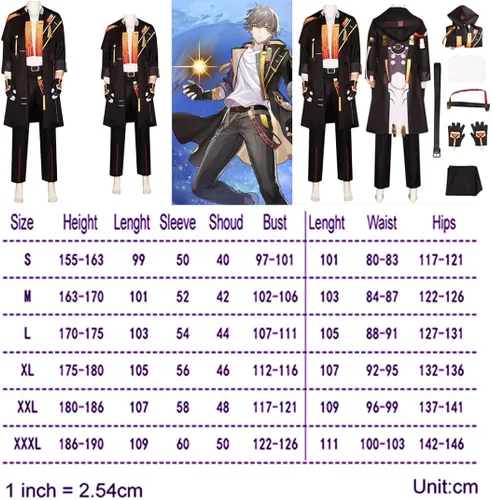 Vista 7 de Moalioi Honkai Star Rail - Disfraz de cosplay de Honkai Trailblazer Caelus, traje de fiesta de Helloween con peluca