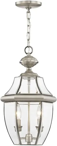 Vista 2 de Livex Lighting 2255-02 Monterey - Farol colgante de 2 luces, latón pulido