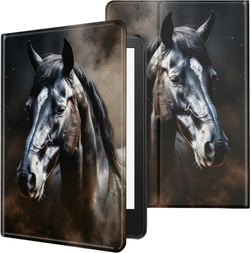 Vista 23 de Funda para tablet Kindle Fire 7 2019/2017 lanzamiento 9ª/7ª generación 7 pulgadas, ligera, protectora de piel sintética, cubierta inteligente