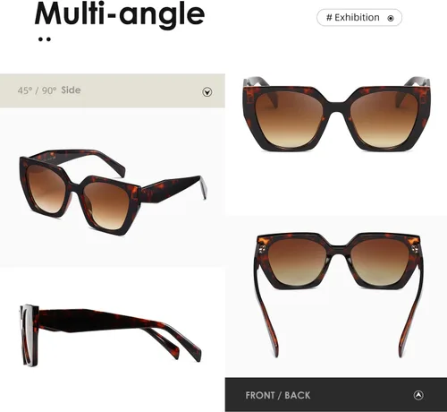 Vista 4 de kimorn Gafas de sol para mujeres y hombres de moda retro gafas de sol de moda K1354