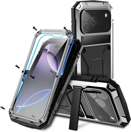 Vista 20 de Lunivop Funda compatible con iPhone 15 Pro Max de 6.7 pulgadas 2023, protección resistente, a prueba de polvo, resistente de metal de grado militar
