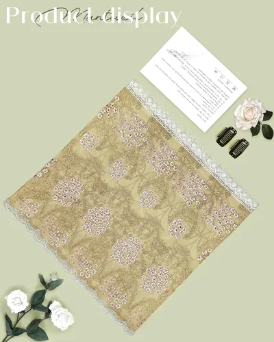 Vista 5 de Mantveil Velo de mantilla de misa católica forma de infinito, encaje floral, velo de misa, capilla española para mujer