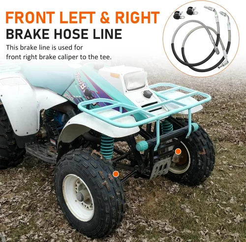 Vista 5 de JAVIK 1930752 1930753 Manguera de Freno Delantera Izquierda Derecha para Polaris Sportsman Xplorer Big Boss Magnum Trail Boss Trail Blazer Xpress