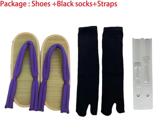 Vista 2 de GDAMSTO Zuecos de cosplay de anime con calcetines, zapatos, accesorios de disfraz