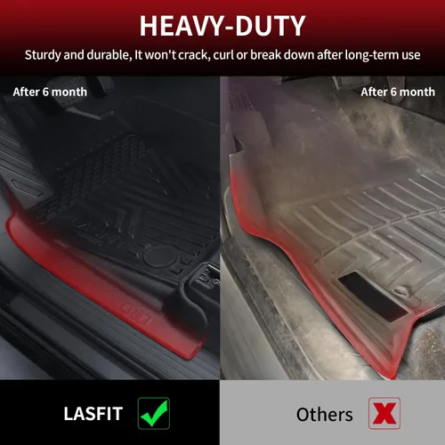 Vista 4 de LASFIT - Tapetes hechos a la medida para tu vehículo específico, de elastómero termoplástico, duraderos, revestimiento protector para todo clima