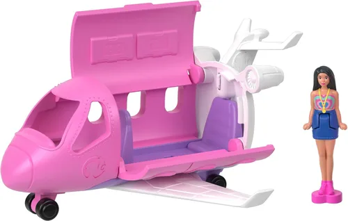 Vista 4 de Barbie Mini vehículo de muñeca sorpresa BarbieLand para niñas de 4 años en adelante