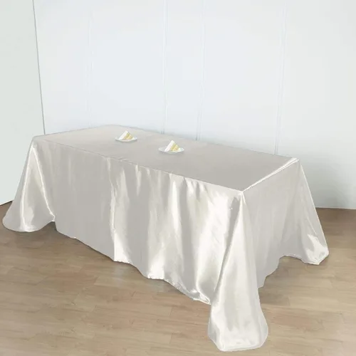 Vista 11 de BalsaCircle Mantel rectangular de satén fucsia de 90 x 156 pulgadas, para bodas, recepciones, eventos, cocina, comedor