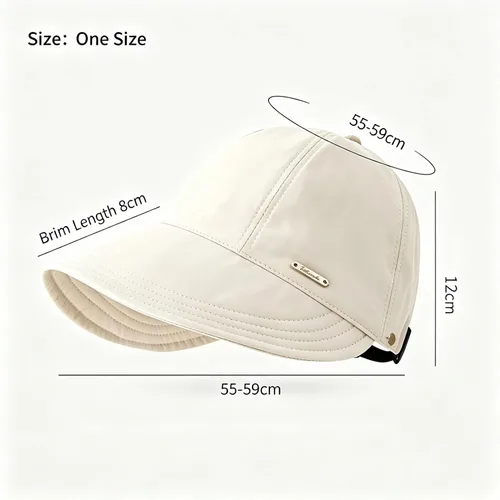 Vista 3 de Sombreros de visera ancha para mujer, sombrero de sol UPF 50+ para viajes Beige