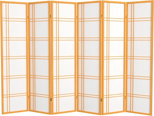 Vista 32 de Oriental Furniture - Pantalla Shoji de doble cruz de 6 pies de alto, color negro, 3 paneles