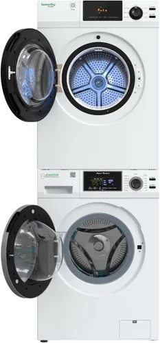 Vista 9 de Juego de lavandería Equator 18 Lbs Lavadora 1.9cf+Secadora Ventilada 4cf SINGLE OUTLET 110V