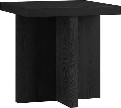 Vista 12 de Henn&Hart - Mesa auxiliar de 22 pulgadas, mesita de noche, mesa auxiliar, color blanco haya
