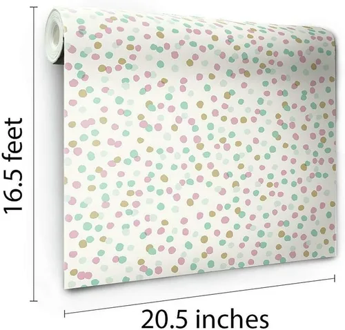 Vista 5 de RoomMates RMK3504WP Papel tapiz de confeti rosa y azul con purpurina