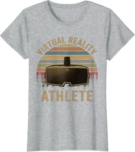 Vista 64 de Virtual Reality Athlete for VR Gamers Camiseta Asphalt Grey